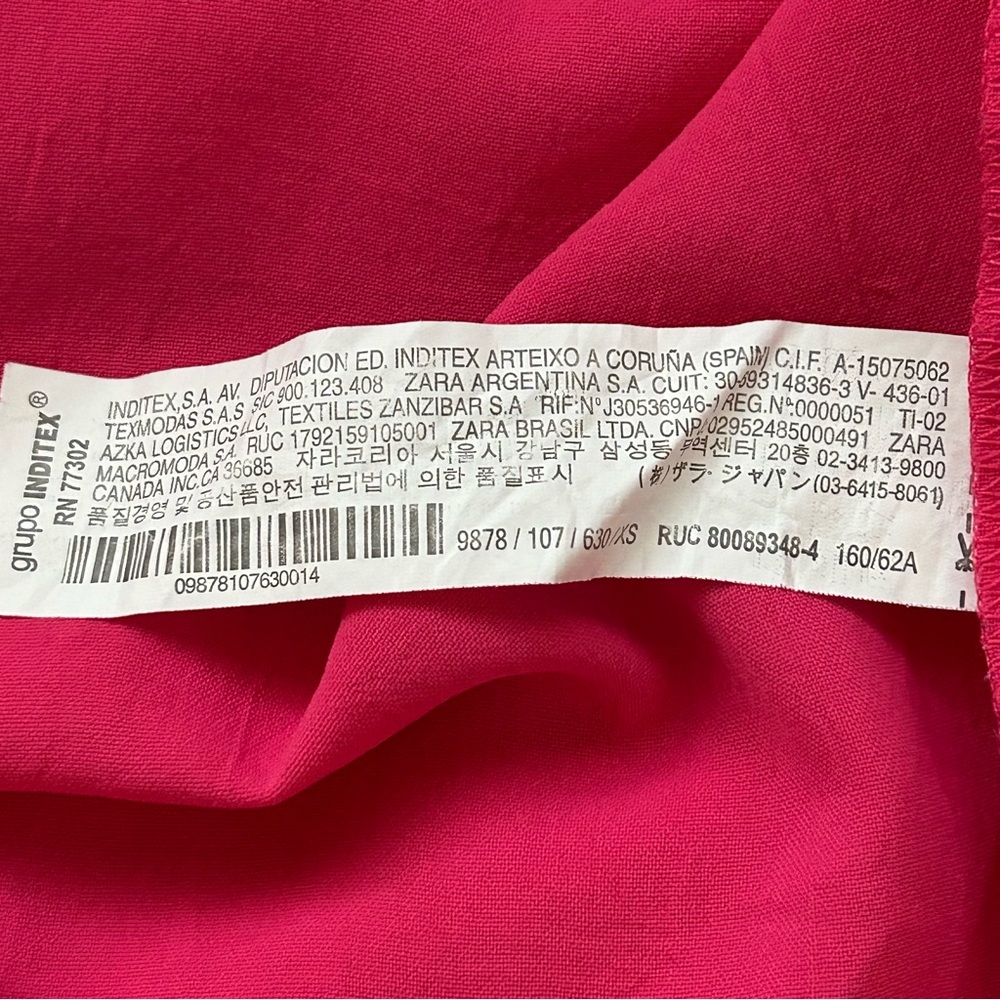 Zara Midi Skirt with Buckle Fuchsia Pink Size XS - Picture 11 of 14